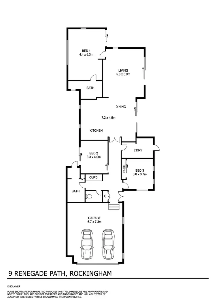Floorplan of Homely house listing, 9 Renegade Path, Rockingham WA 6168