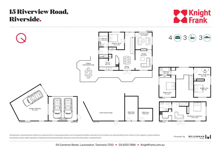 Floorplan of Homely house listing, 15 Riverview Road, Riverside TAS 7250