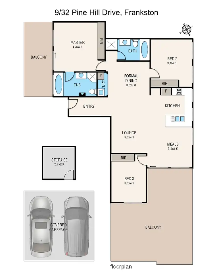 Floorplan of Homely apartment listing, 9/32 Pine Hill Drive, Frankston VIC 3199
