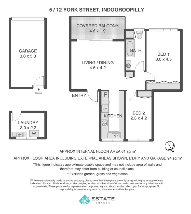 Floorplan of Homely unit listing, 5/12 York Street, Indooroopilly QLD 4068