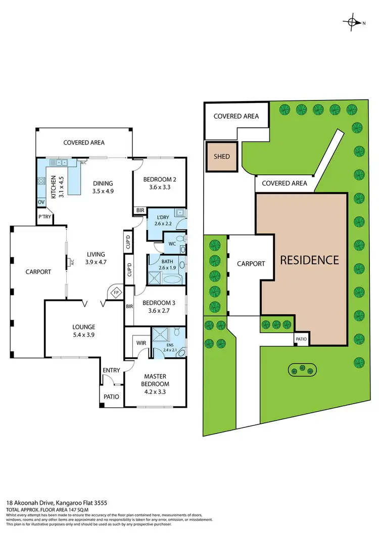 Floorplan of Homely house listing, 18 Akoonah Drive, Golden Square VIC 3555