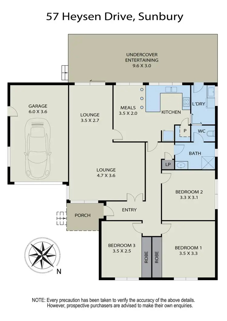Floorplan of Homely house listing, 57 Heysen Drive, Sunbury VIC 3429