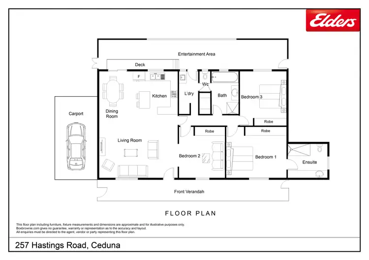 Floorplan of Homely house listing, 257 Hastings Road, Ceduna SA 5690