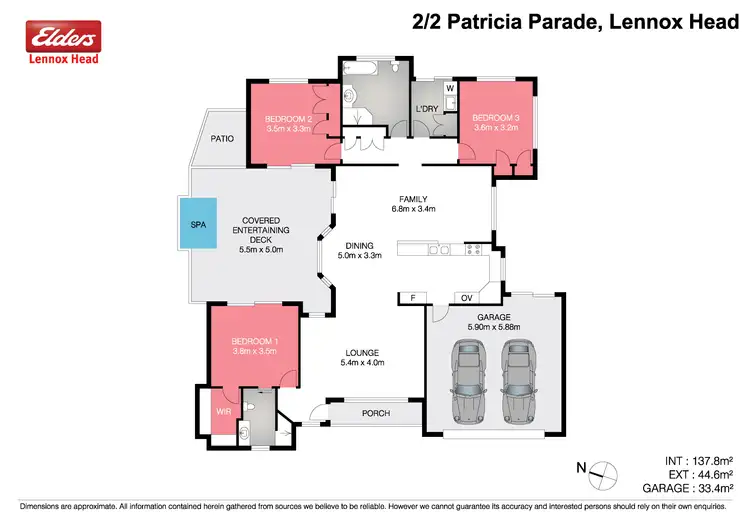 Floorplan of Homely semi-detached listing, 2/2 Patricia Parade, Lennox Head NSW 2478