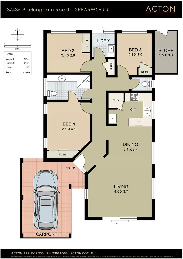 Floorplan of Homely house listing, 8/485 Rockingham Road, Spearwood WA 6163