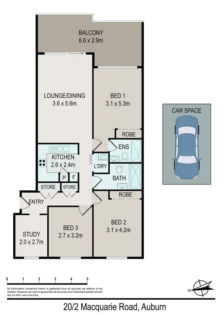 Floorplan of Homely apartment listing, 20/2 Macquarie Street, Auburn NSW 2144