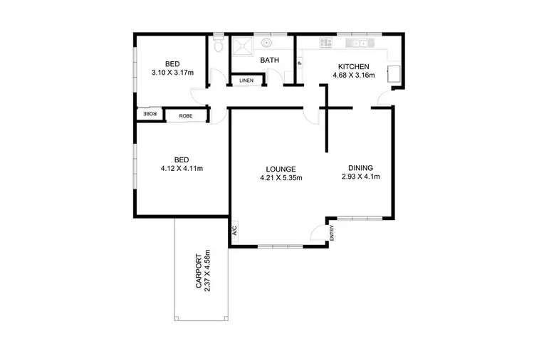 Floorplan of Homely unit listing, 1/437 Glynburn Road, Leabrook SA 5068