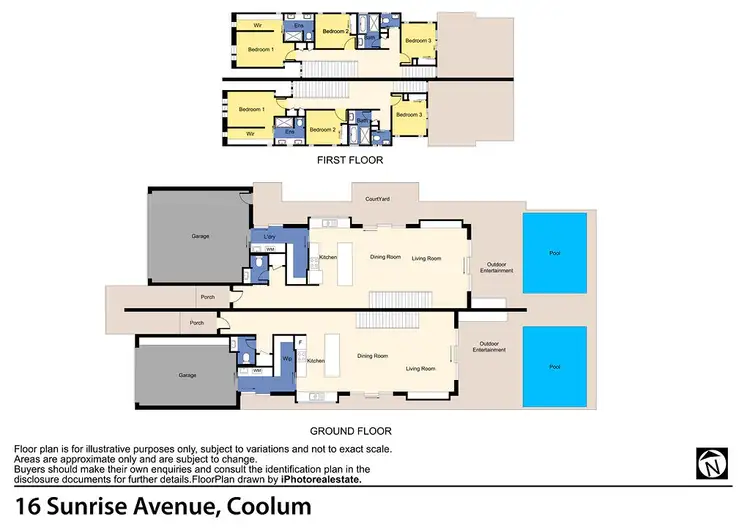 Floorplan of Homely semi-detached listing, 1 / 16 Sunrise Avenue, Coolum Beach QLD 4573