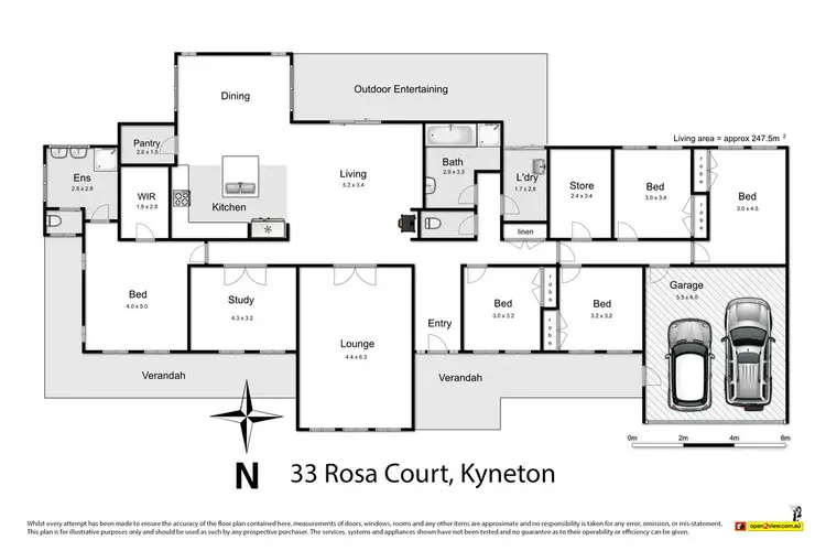 Floorplan of Homely house listing, 33 Rosa Court, Kyneton VIC 3444