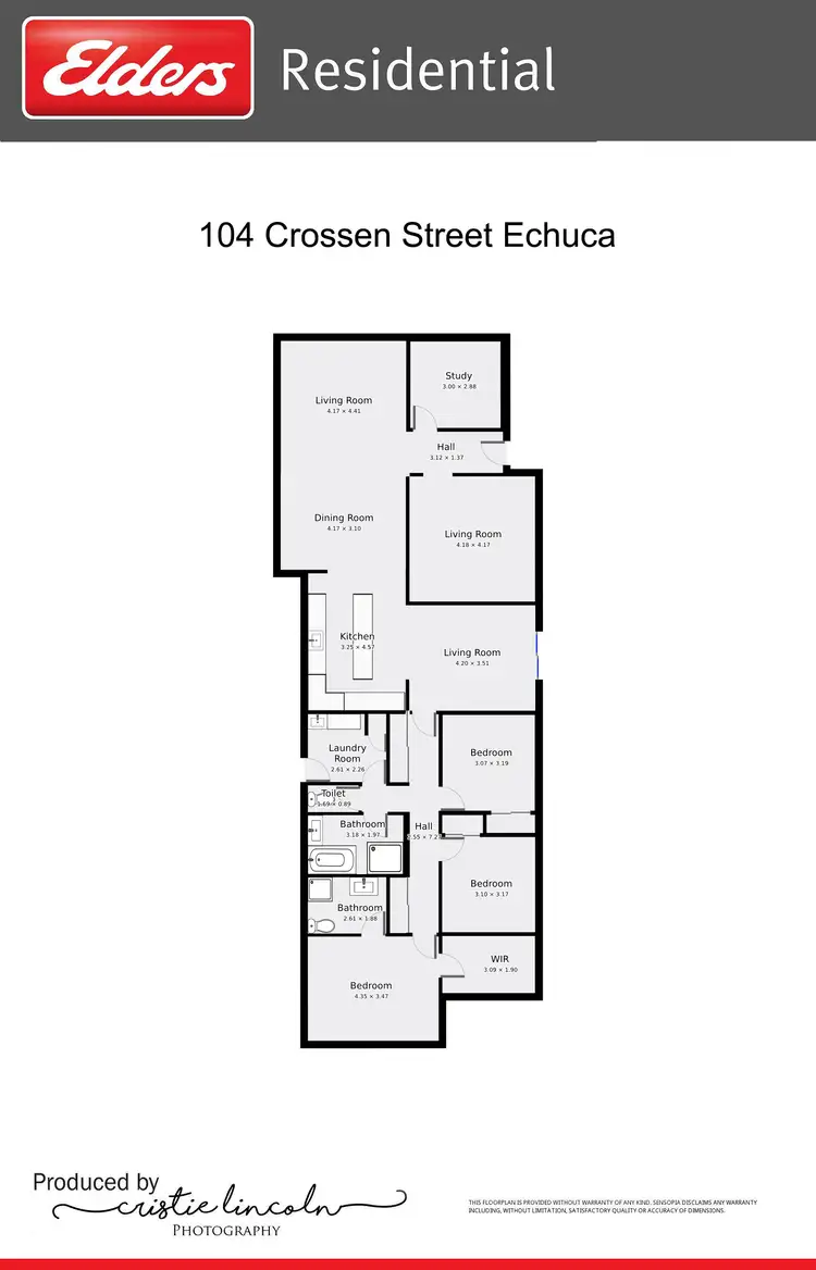 Floorplan of Homely house listing, 104 Crossen Street, Echuca VIC 3564
