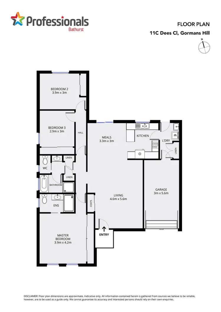 Floorplan of Homely semi-detached listing, 11C Dees Close, Gormans Hill NSW 2795