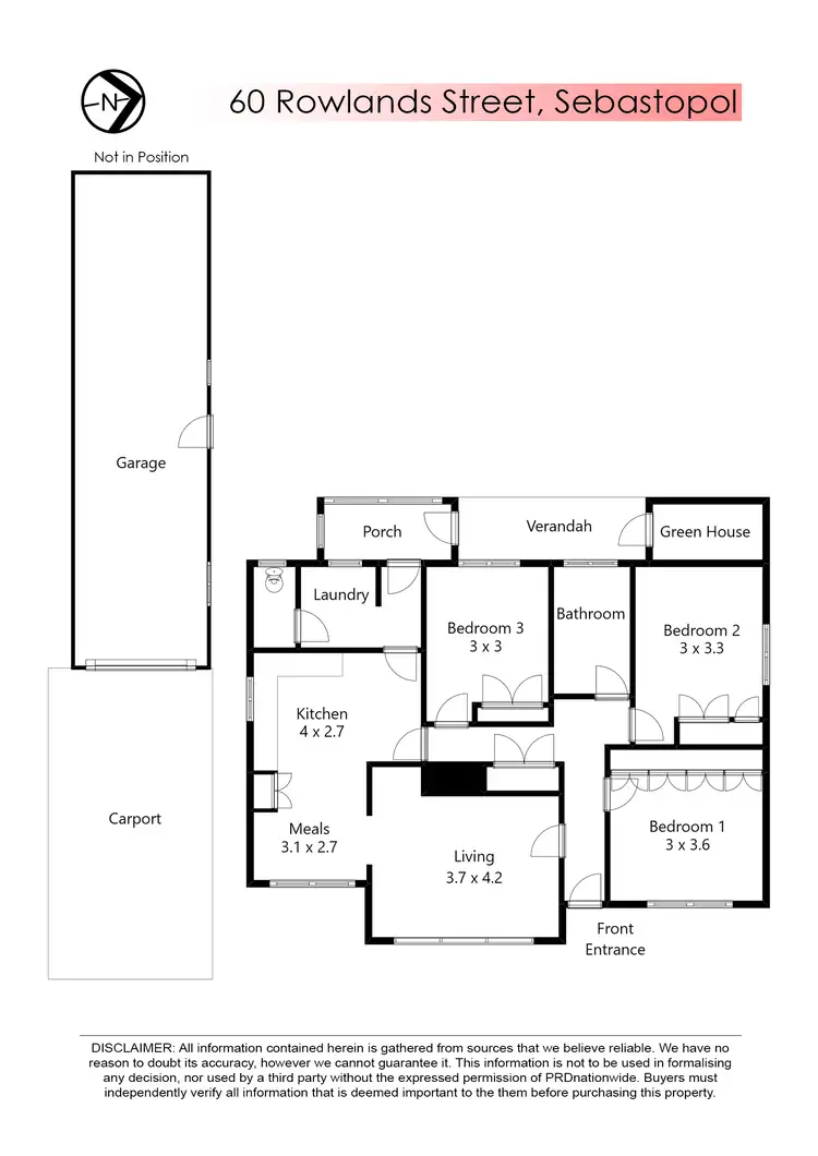 Floorplan of Homely house listing, 60 Rowlands Street, Sebastopol VIC 3356