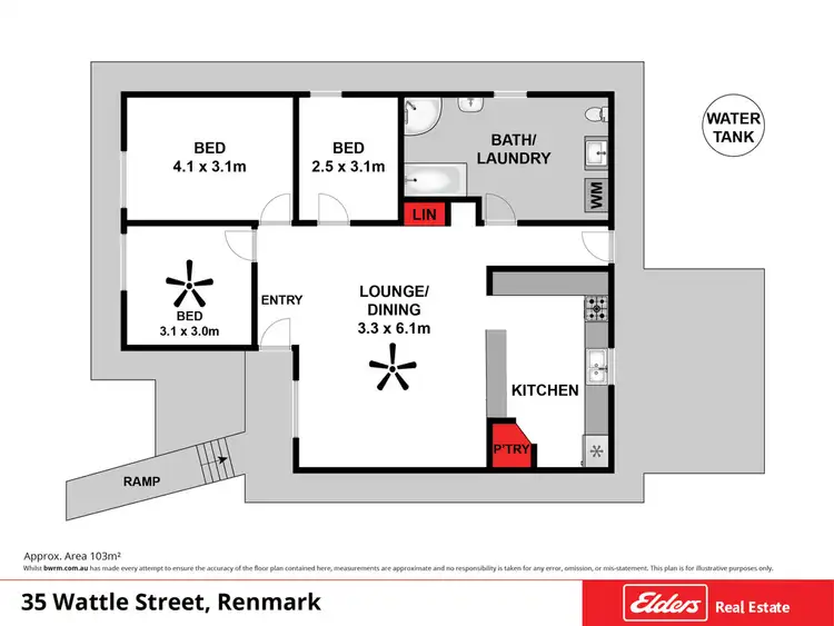 Floorplan of Homely house listing, 35 Wattle Street, Renmark SA 5341