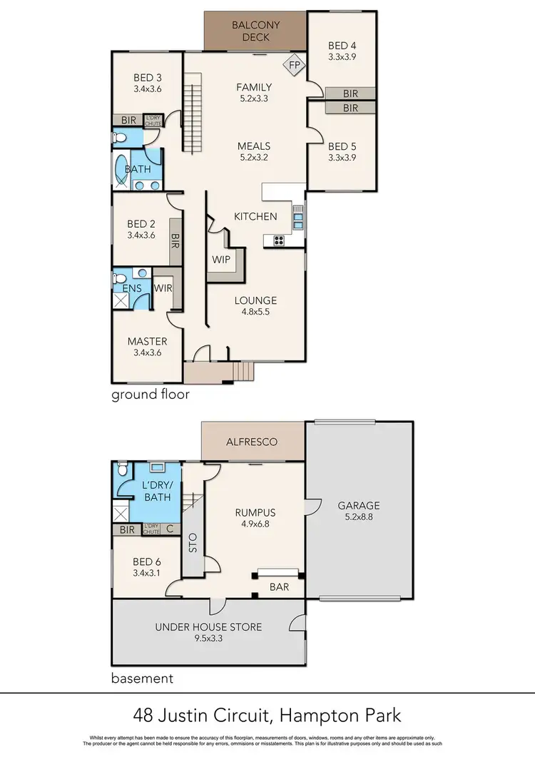 Floorplan of Homely house listing, 48 Justin Circuit, Hampton Park VIC 3976