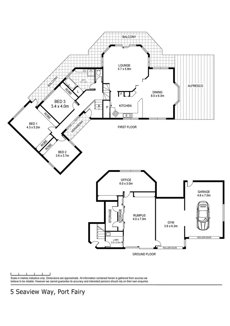 Floorplan of Homely house listing, 5 Seaview Way, Port Fairy VIC 3284