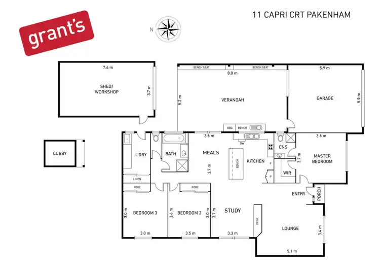 Floorplan of Homely house listing, 11 Capri Court, Pakenham VIC 3810