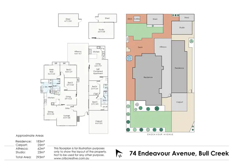 Floorplan of Homely house listing, 74 Endeavour Avenue, Bull Creek WA 6149