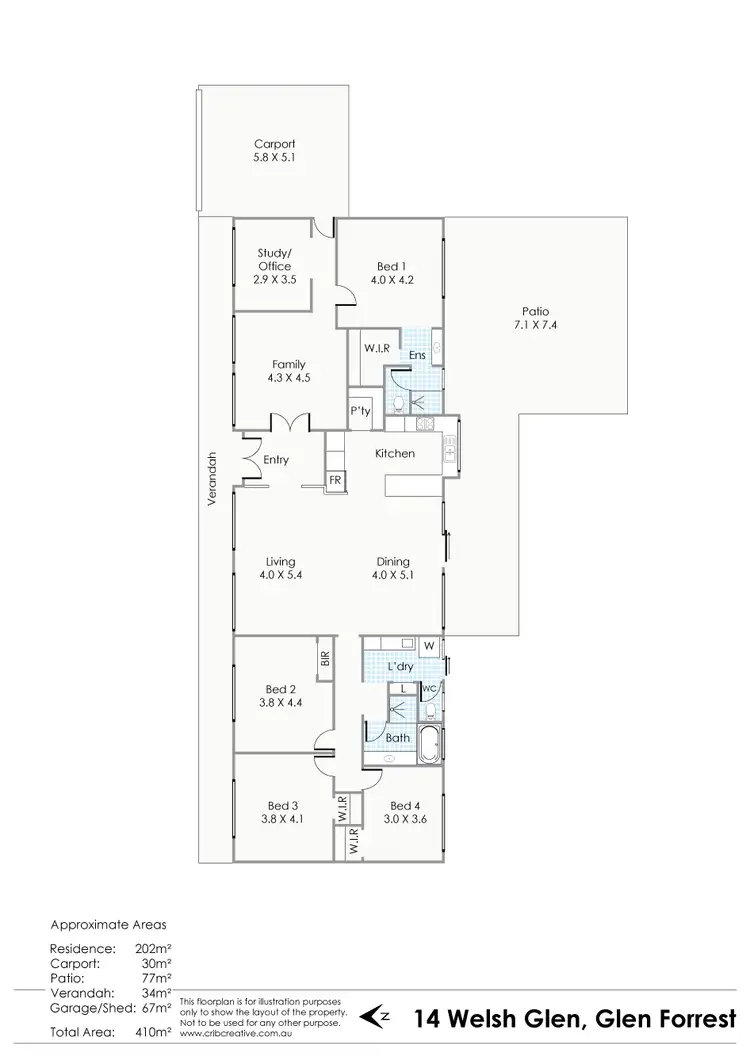 Floorplan of Homely house listing, 14 Welsh Glen, Glen Forrest WA 6071