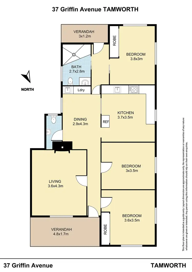 Floorplan of Homely house listing, 37 Griffin Avenue, Tamworth NSW 2340