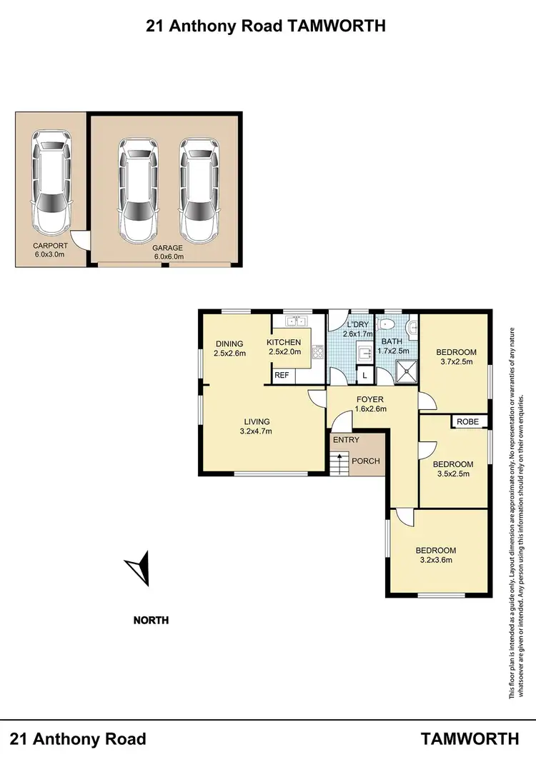 Floorplan of Homely house listing, 21 Anthony Road, Tamworth NSW 2340