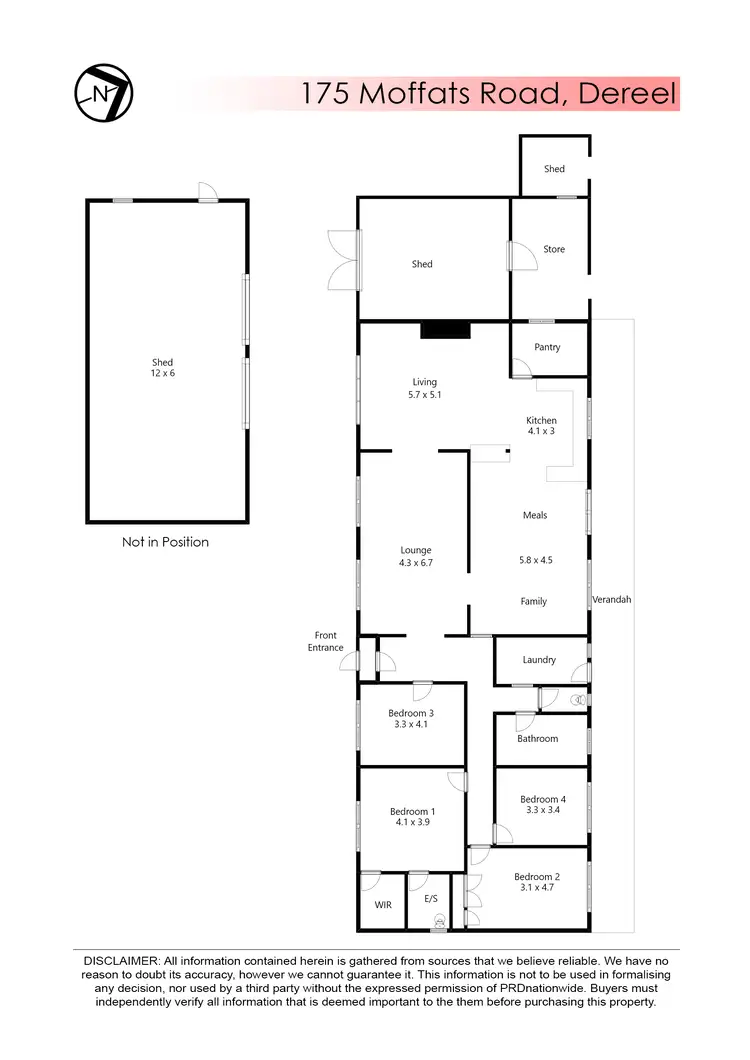 Floorplan of Homely house listing, 175 Moffats Road, Dereel VIC 3352