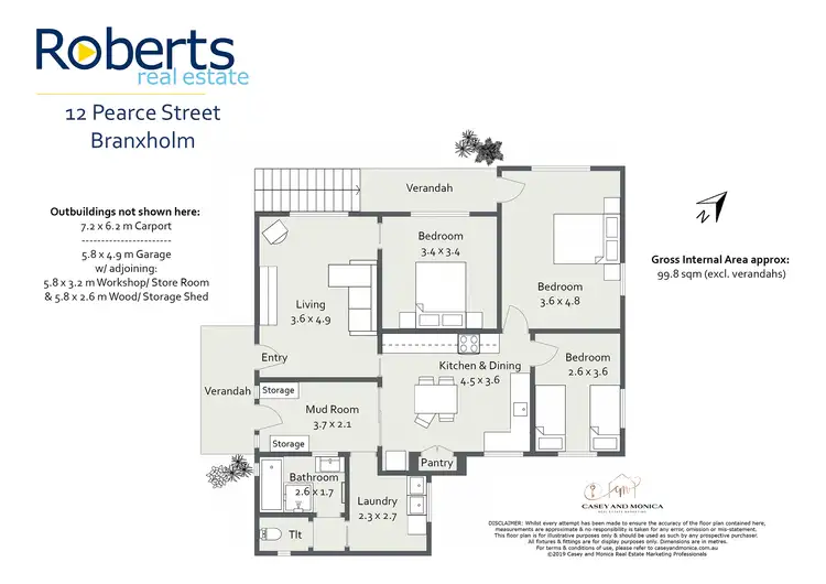 Floorplan of Homely house listing, 12 Pearce Street, Branxholm TAS 7261