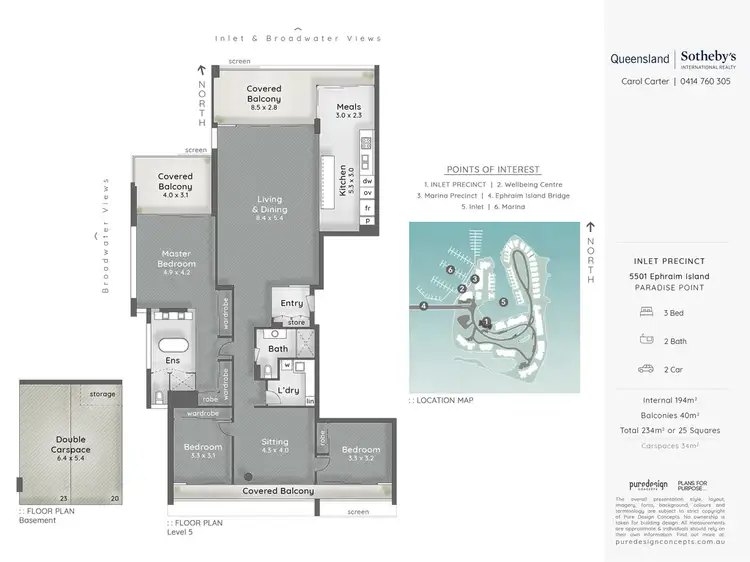 Floorplan of Homely apartment listing, 5501 Ephraim Island, Paradise Point QLD 4216