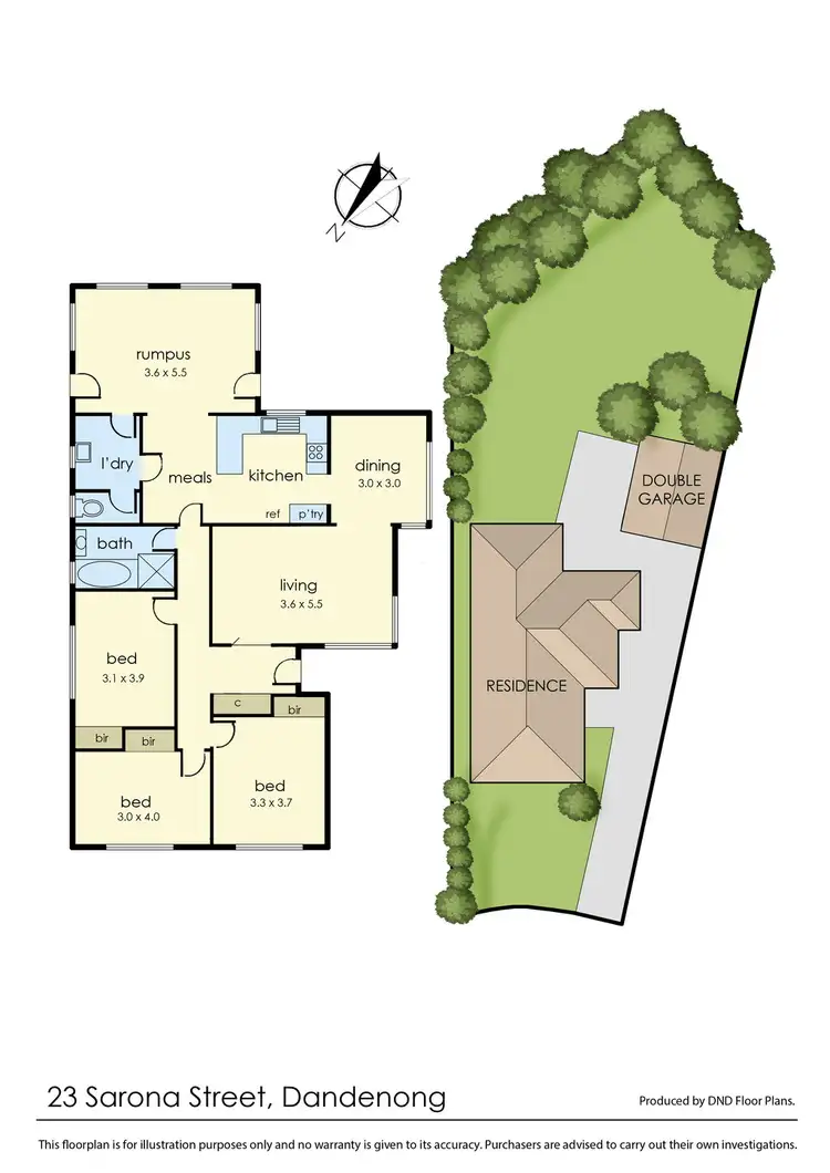 Floorplan of Homely house listing, 23 Sarona Street, Dandenong VIC 3175