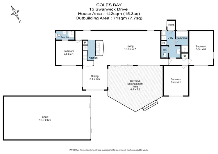 Floorplan of Homely house listing, 15 Swanwick Drive, Coles Bay TAS 7215