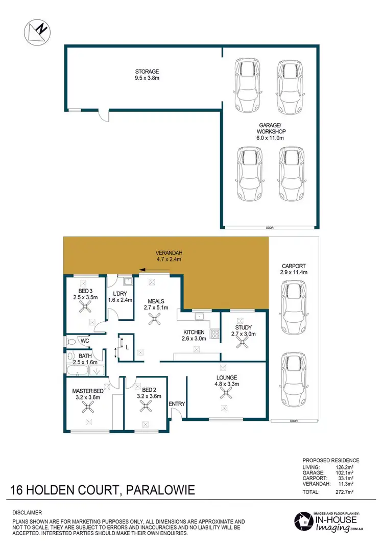 Floorplan of Homely house listing, 16 Holden Court, Paralowie SA 5108
