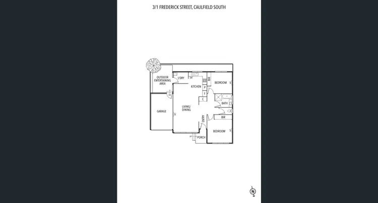 Floorplan of Homely unit listing, 3/1 Frederick Street, Caulfield South VIC 3162