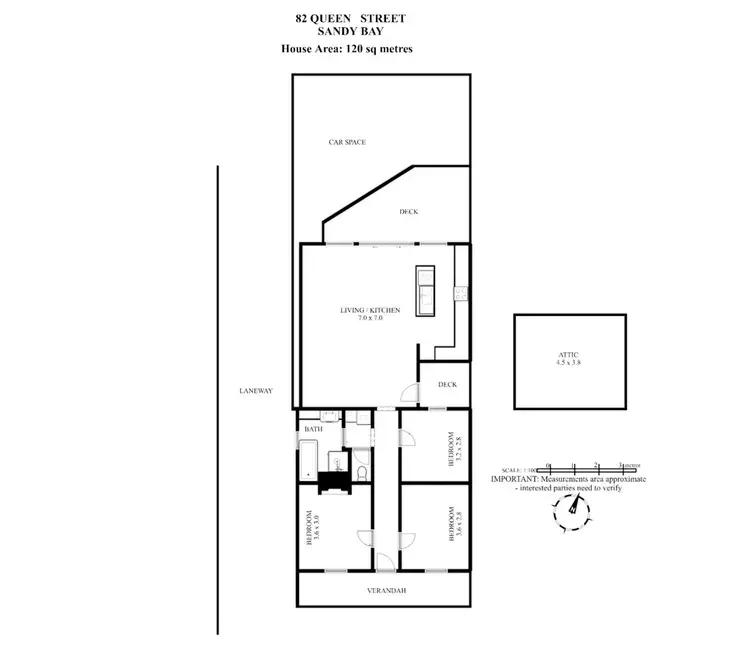 Floorplan of Homely house listing, 82 Queen Street, Sandy Bay TAS 7005
