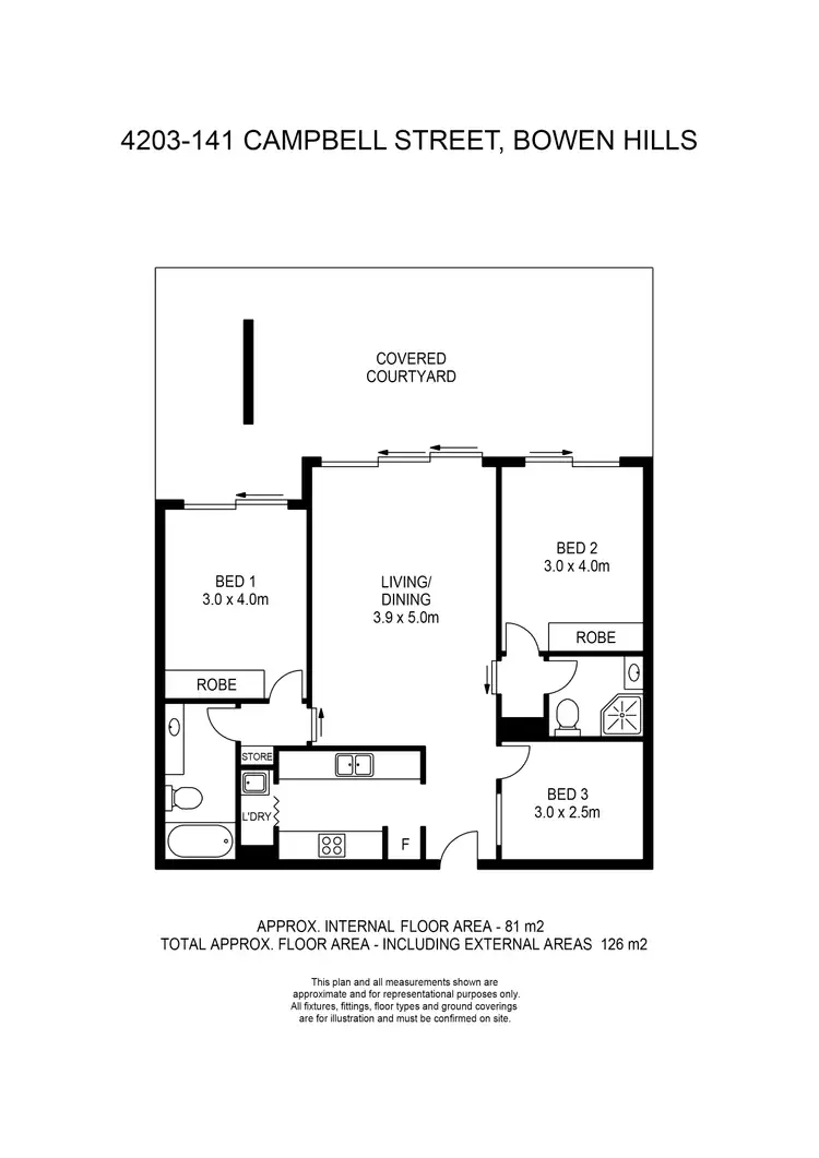 Floorplan of Homely unit listing, 4203/141 Campbell Street, Bowen Hills QLD 4006