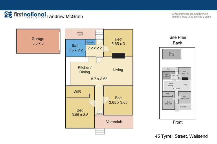 Floorplan of Homely house listing, 45 Tyrrell Street, Wallsend NSW 2287