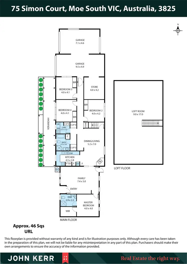 Floorplan of Homely house listing, 75 Simon Court, Moe South VIC 3825