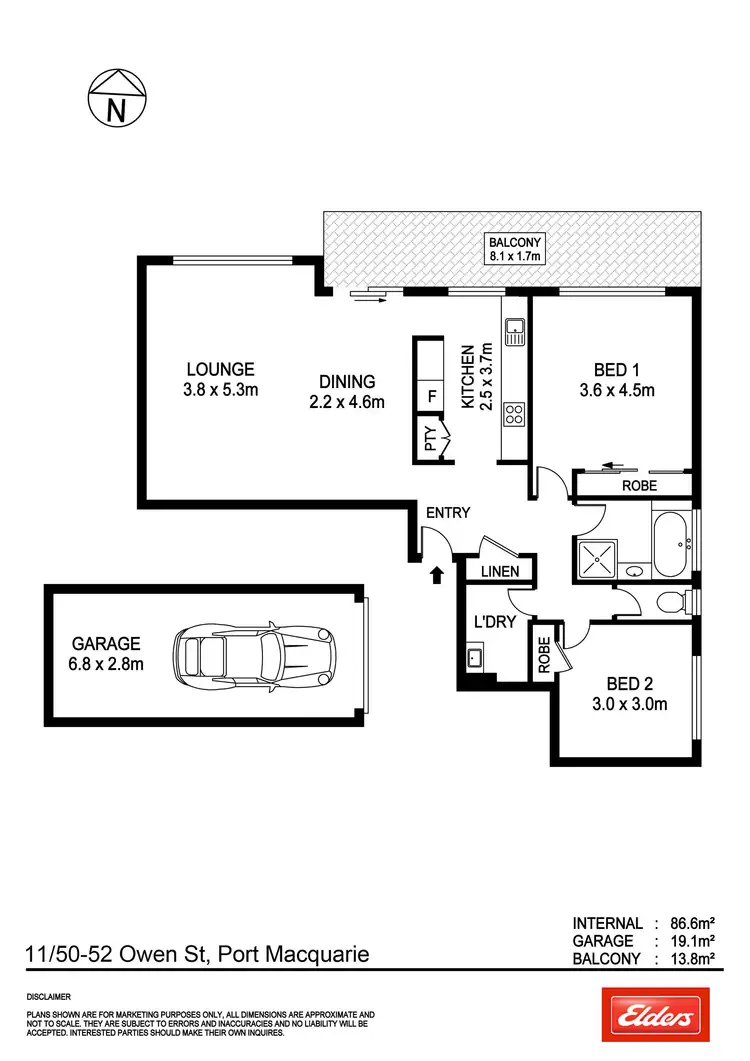 Floorplan of Homely unit listing, 11/50-52 Owen Street, Port Macquarie NSW 2444