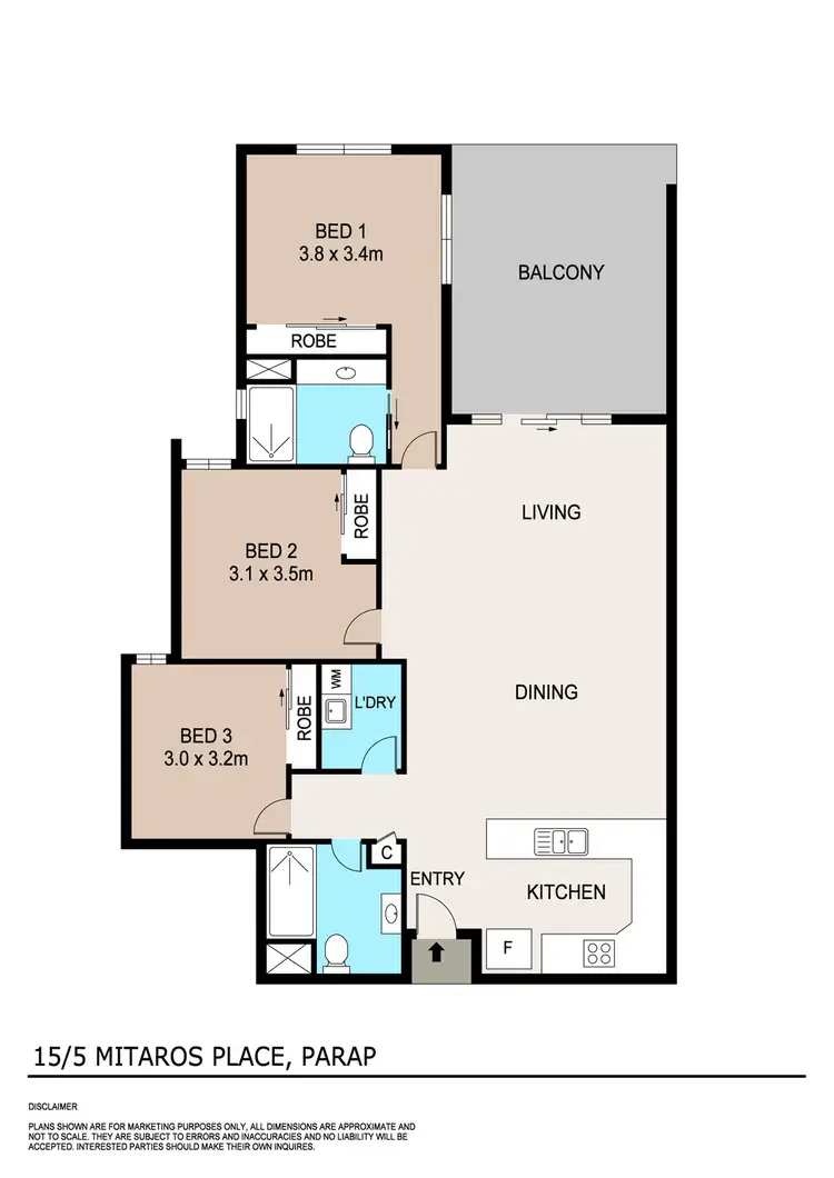 Floorplan of Homely unit listing, 15/5 Mitaros Place, Parap NT 820