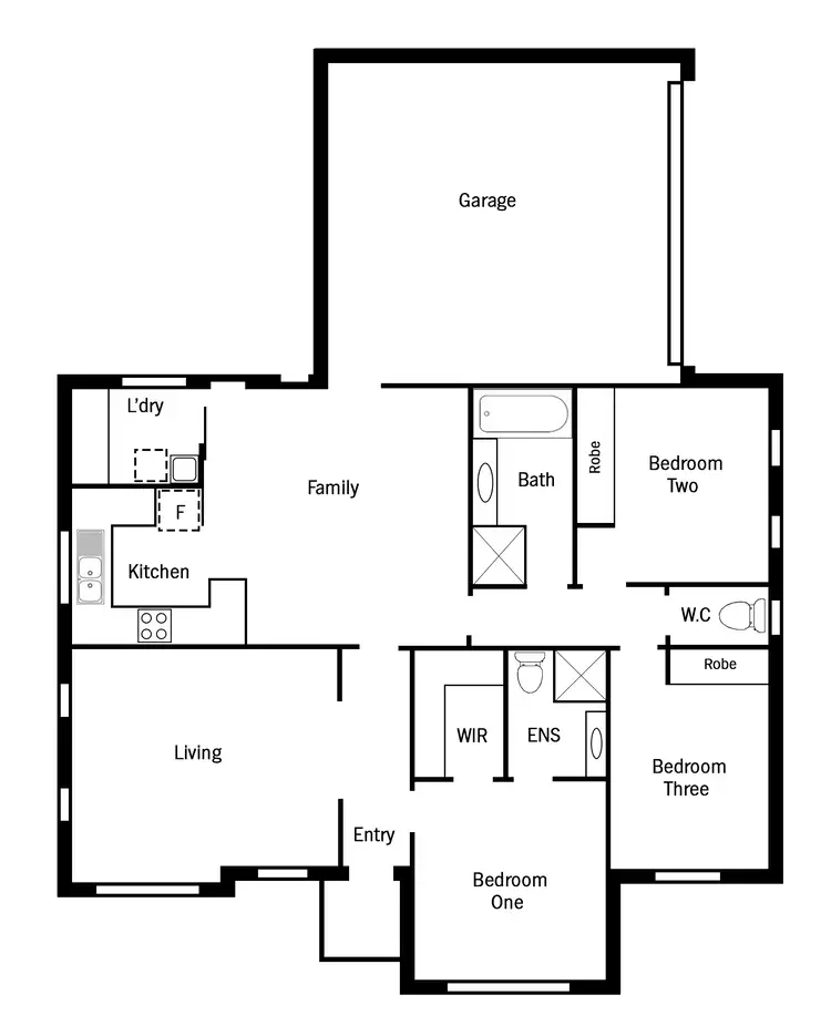 Floorplan of Homely townhouse listing, 1/3 Oxenham Circuit, Gordon ACT 2906