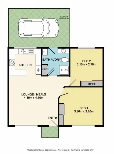 Floorplan of Homely unit listing, 1/21 Crofton Street, Benalla VIC 3672