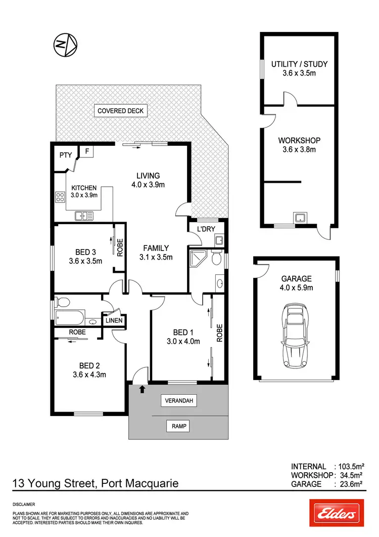 Floorplan of Homely house listing, 13 Young Street, Port Macquarie NSW 2444