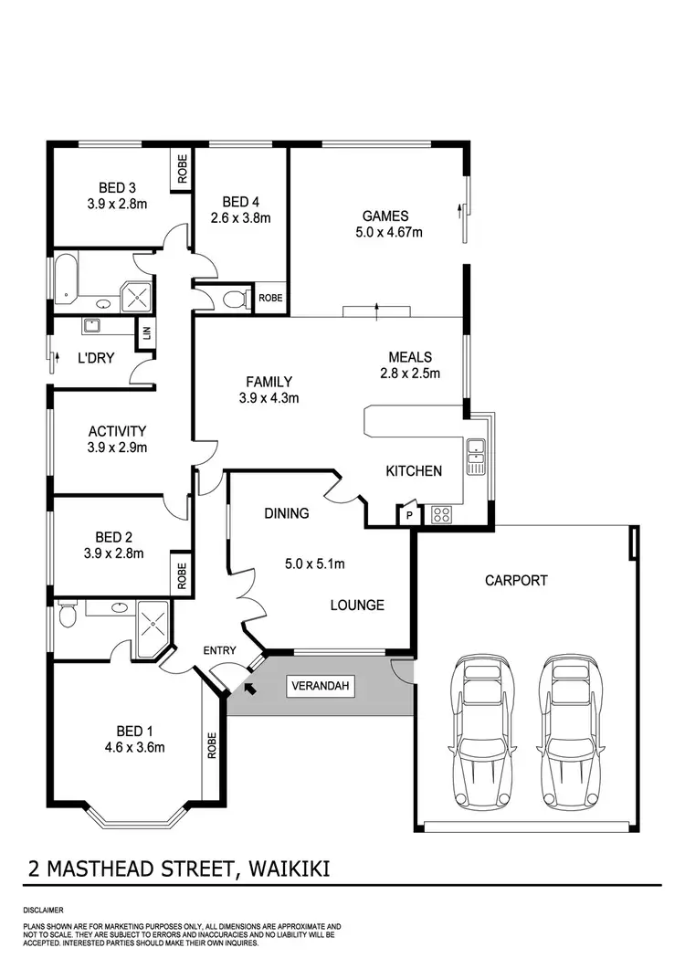 Floorplan of Homely house listing, 2 Masthead Street, Waikiki WA 6169