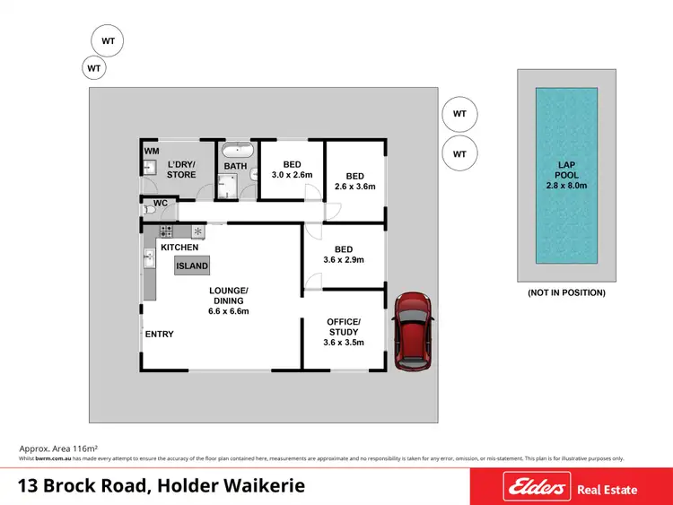 Floorplan of Homely house listing, 13 Brock Road, Waikerie SA 5330