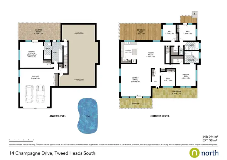 Floorplan of Homely house listing, 14 Champagne Drive, Tweed Heads South NSW 2486