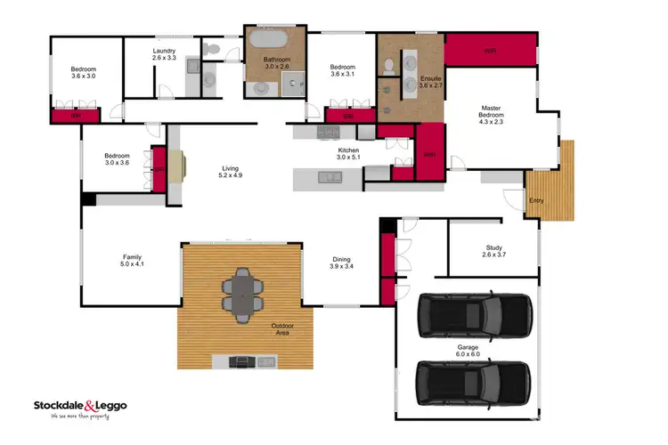 Floorplan of Homely house listing, 13 Rise Boulevard, Traralgon VIC 3844