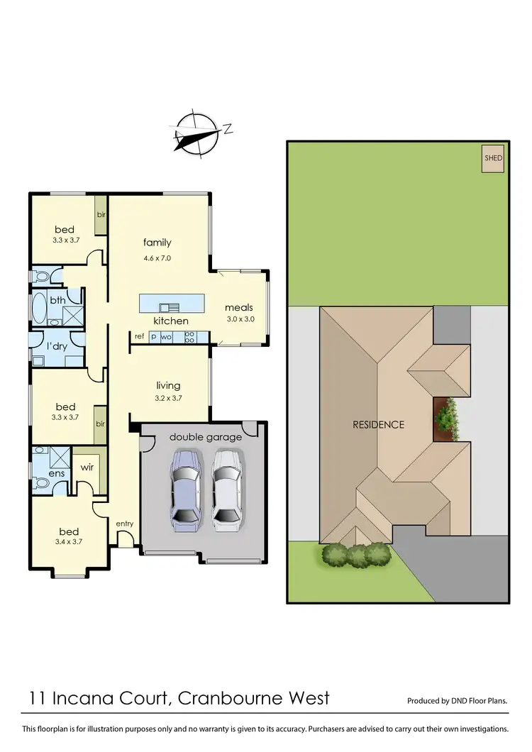 Floorplan of Homely house listing, 11 Incana Court, Cranbourne West VIC 3977