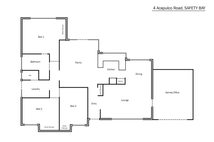 Floorplan of Homely house listing, 4 Acapulco Road, Safety Bay WA 6169