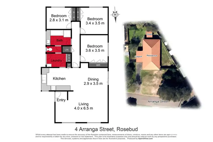 Floorplan of Homely house listing, 4 Arranga Street, Rosebud VIC 3939