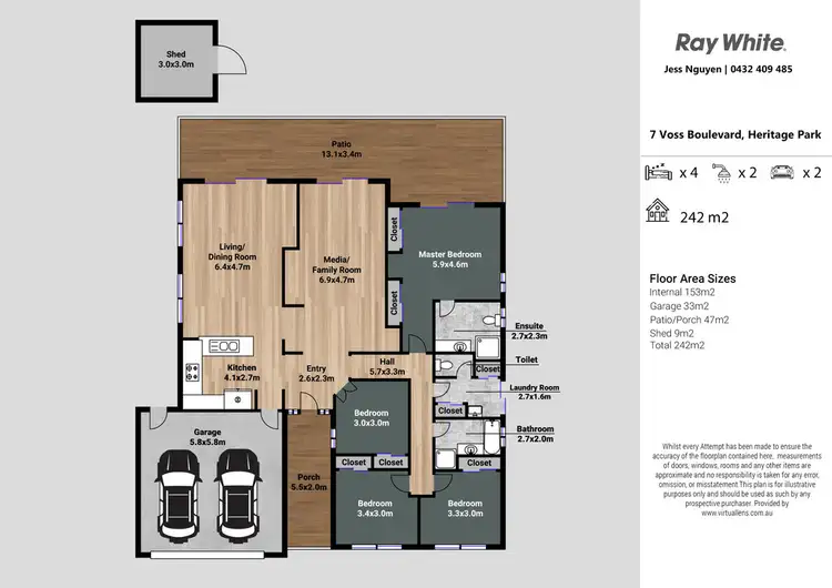 Floorplan of Homely house listing, 7 Voss Boulevard, Heritage Park QLD 4118