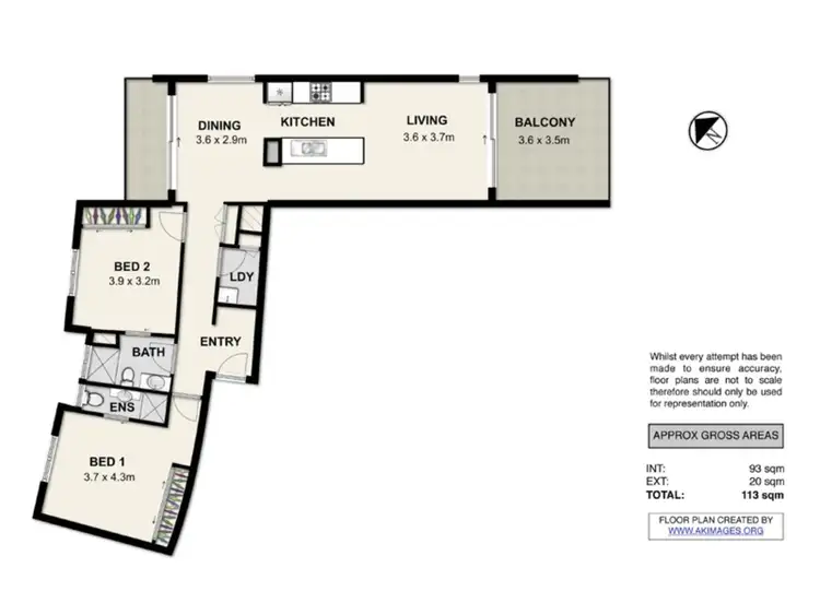 Floorplan of Homely apartment listing, 44/82 Boundary Street, Brisbane City QLD 4000