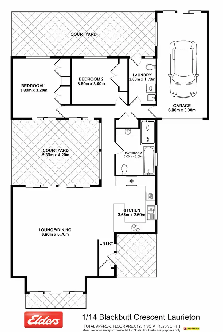 Floorplan of Homely villa listing, 1/14 Blackbutt Crescent, Laurieton NSW 2443